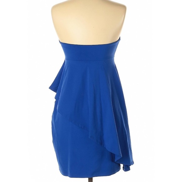 Susana Monaco Flutter Sleeveless Blue Tube Dress - Picture 3 of 8